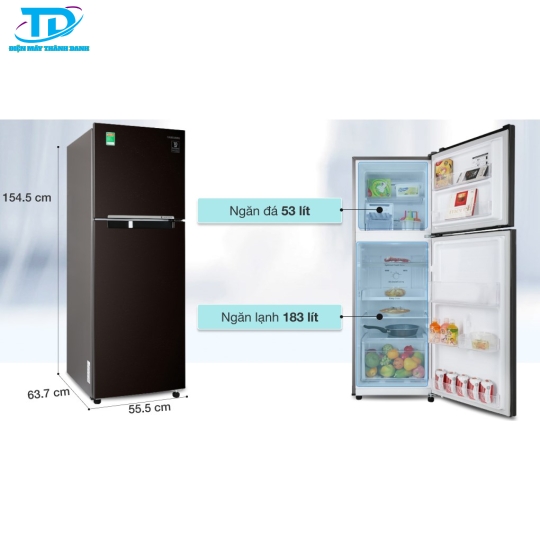 Tủ lạnh Samsung Inverter 236 lít RT22M4032BY/SV