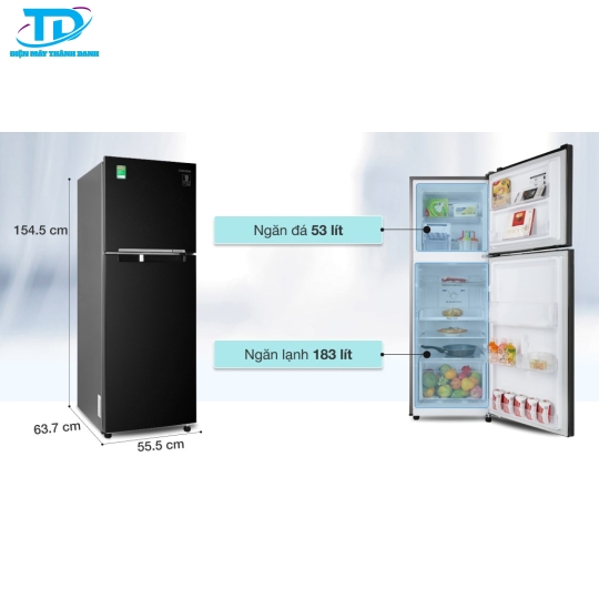 Tủ lạnh Samsung Inverter 236 lít RT22M4032BU/SV 