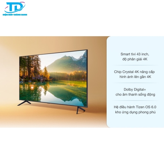 Smart Tivi Samsung 4K 43 inch UA43AU7700 
