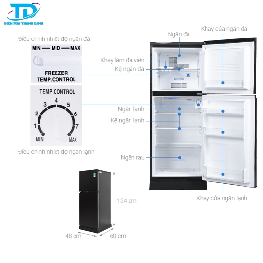 Tủ lạnh Aqua 130 lít AQR-T150FA(BS)
