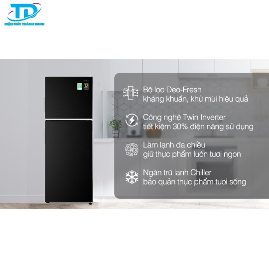 Tủ lạnh Aqua Inverter 245 lít AQR-T259FA(FB)
