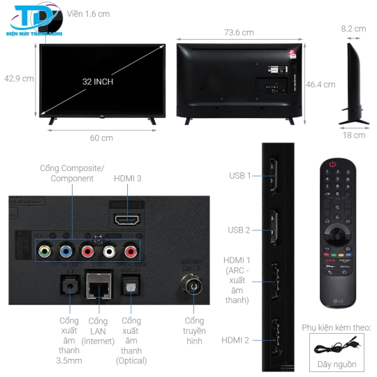 Smart Tivi LED LG 32 inch 32LM636BPTB