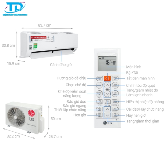 Máy lạnh LG Inverter 1 HP V10API1