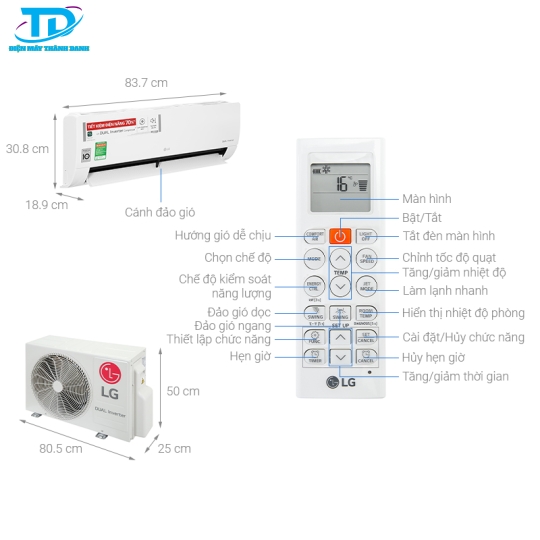 Máy lạnh LG Inverter 1.5 HP V13ENH1 