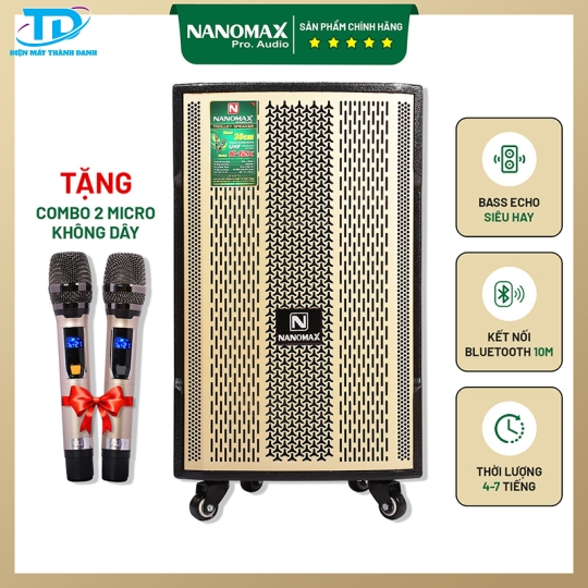  Loa Kéo Nanomax K-12X Bass 30cm 360w Karaoke Bluetooth