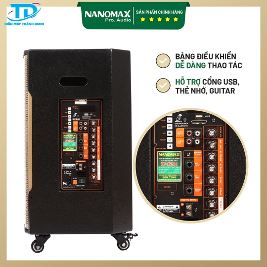  Loa Kéo Nanomax K-12X Bass 30cm 360w Karaoke Bluetooth