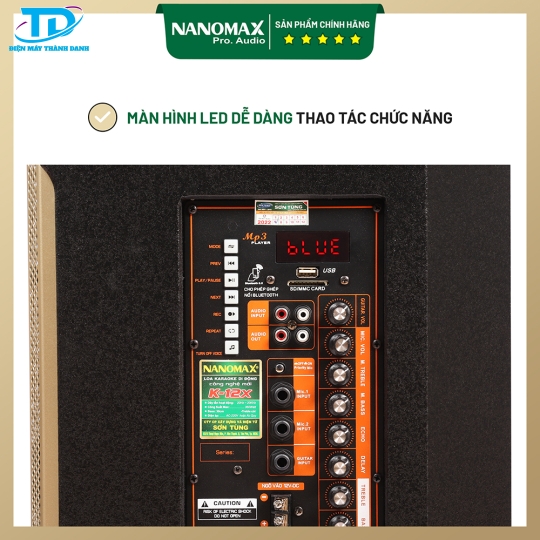  Loa Kéo Nanomax K-12X Bass 30cm 360w Karaoke Bluetooth