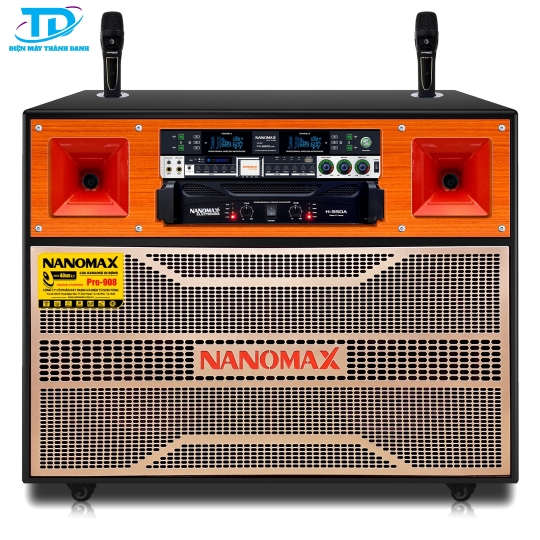 Loa Kéo Điện Nanomax Pro-908 Bass Đôi 40cm Công Suất 2400W Karaoke