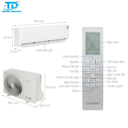 Máy lạnh Comfee Inverter 2 HP CFS-18VDGF-V