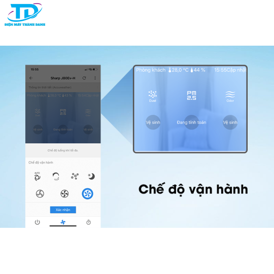 Máy lọc không khí Sharp FP-J80EV-H 