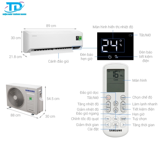 Máy lạnh Samsung Inverter 2 HP AR18TYHYCWKNSV