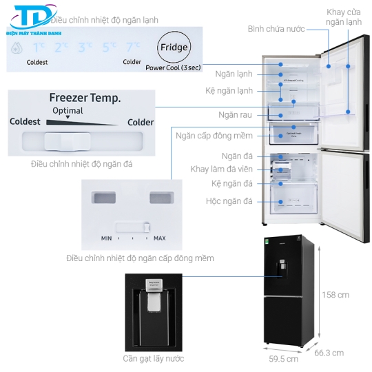 Tủ lạnh Samsung Inverter 276 lít RB27N4170BU/SV    