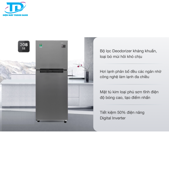 Tủ lạnh Samsung Inverter 208 lít RT19M300BGS/SV