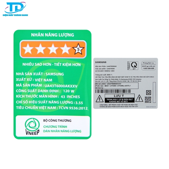 Smart Tivi Samsung 43 inch UA43T6000