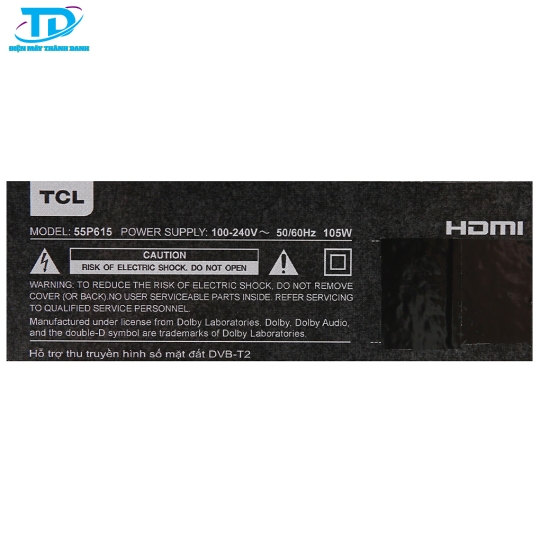 Android Tivi TCL 4K 55 inch 55P615
