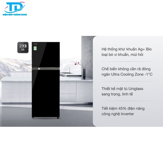 Tủ lạnh Toshiba Inverter 233 lít GR-A28VM(UKG1) 