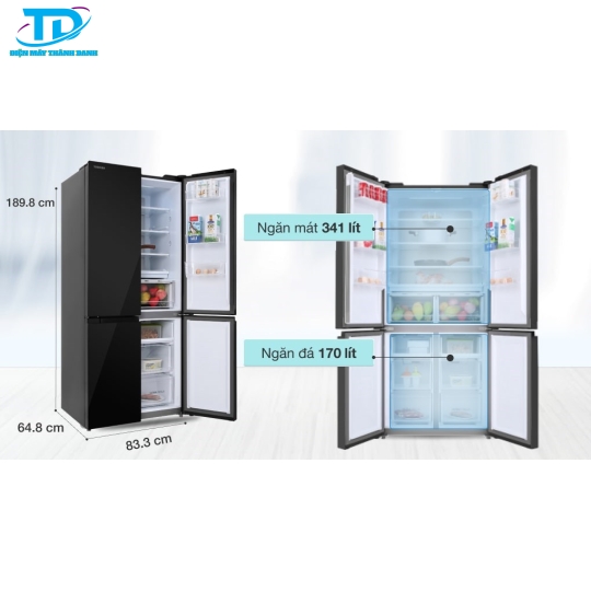 Tủ lạnh Toshiba Inverter 511 lít GR-RF610WE-PMV(37)-SG