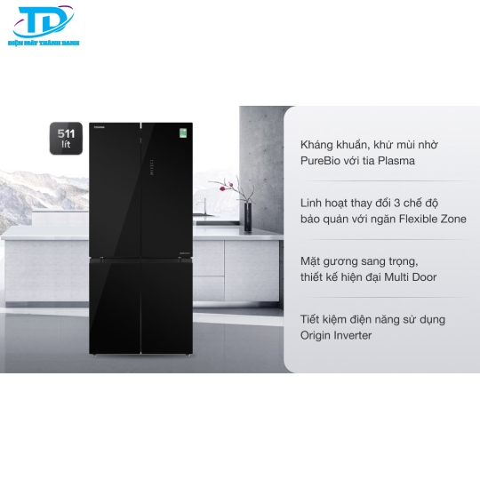 Tủ lạnh Toshiba Inverter 511 lít GR-RF610WE-PMV(37)-SG