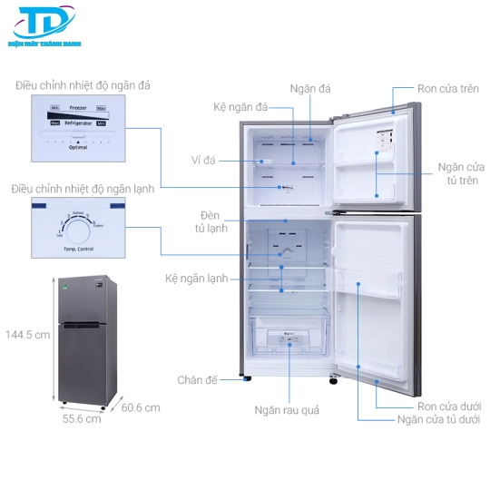 Tủ lạnh Samsung Inverter 208 lít RT19M300BGS/SV