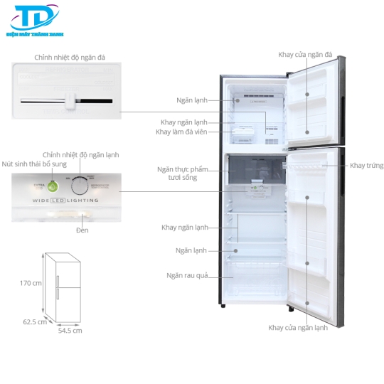 Tủ lạnh Sharp  253 lít SJ-X281E-DS